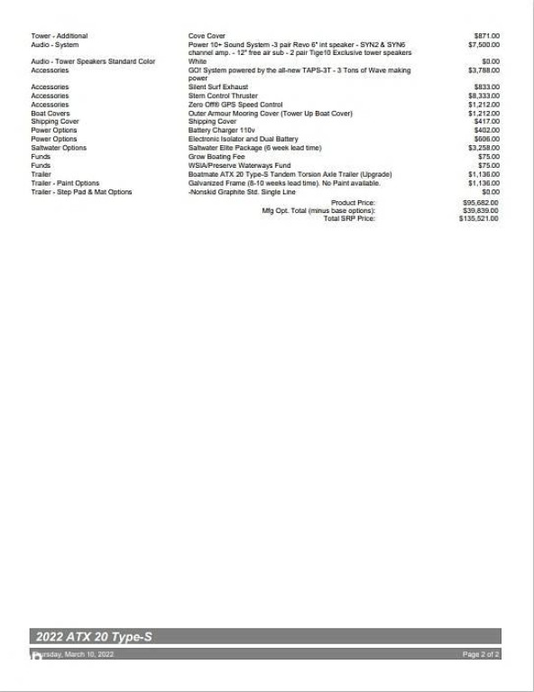 ATX Surf Boats 20 type S