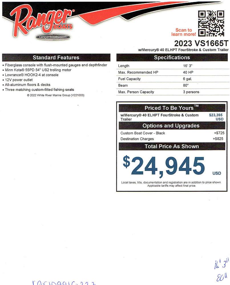 Ranger VS1665T Tiller Boats for Sale Seamagazine